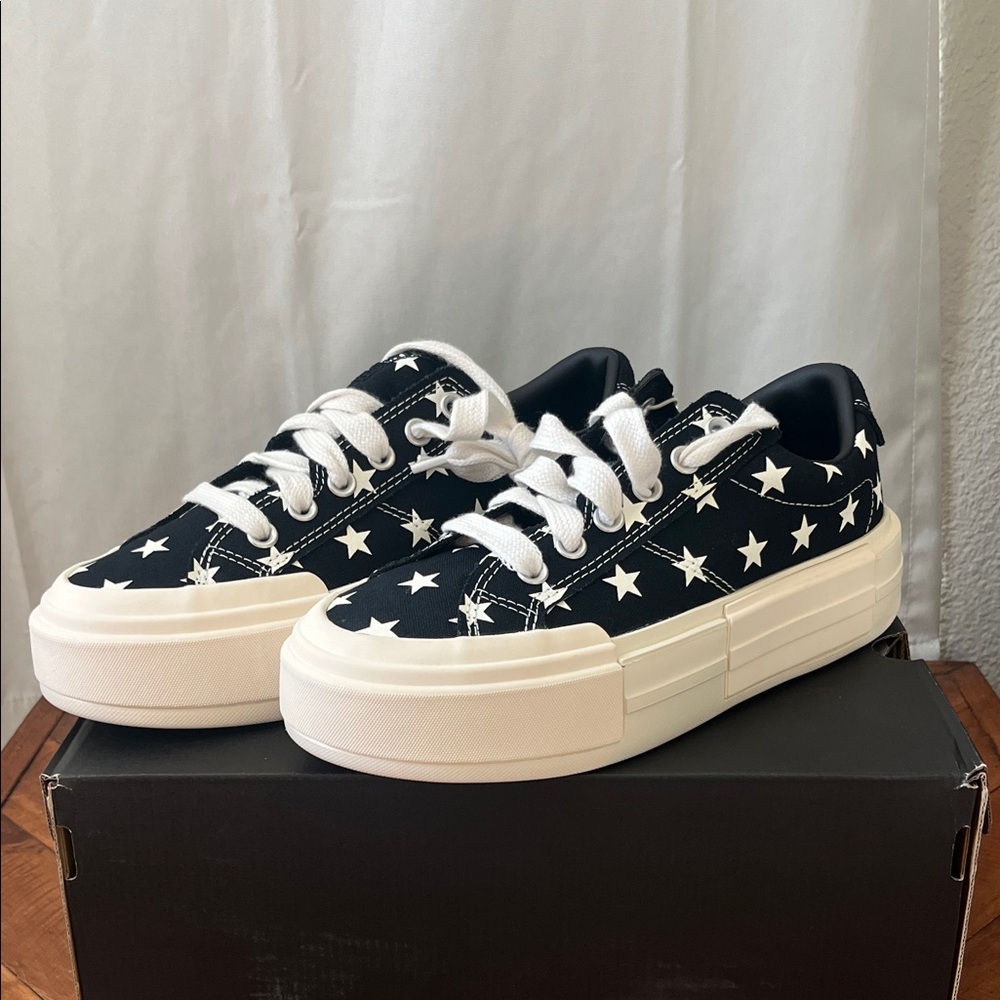 Converse Star Patterned Black and White Sneakers